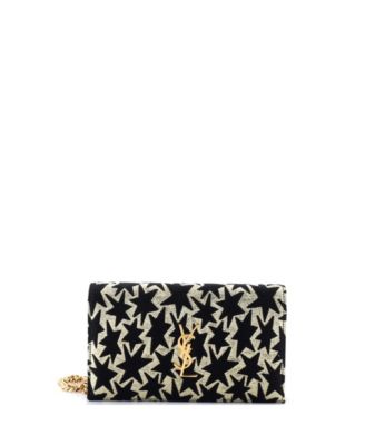 Classic Monogram Wallet on Chain Woven Fabric