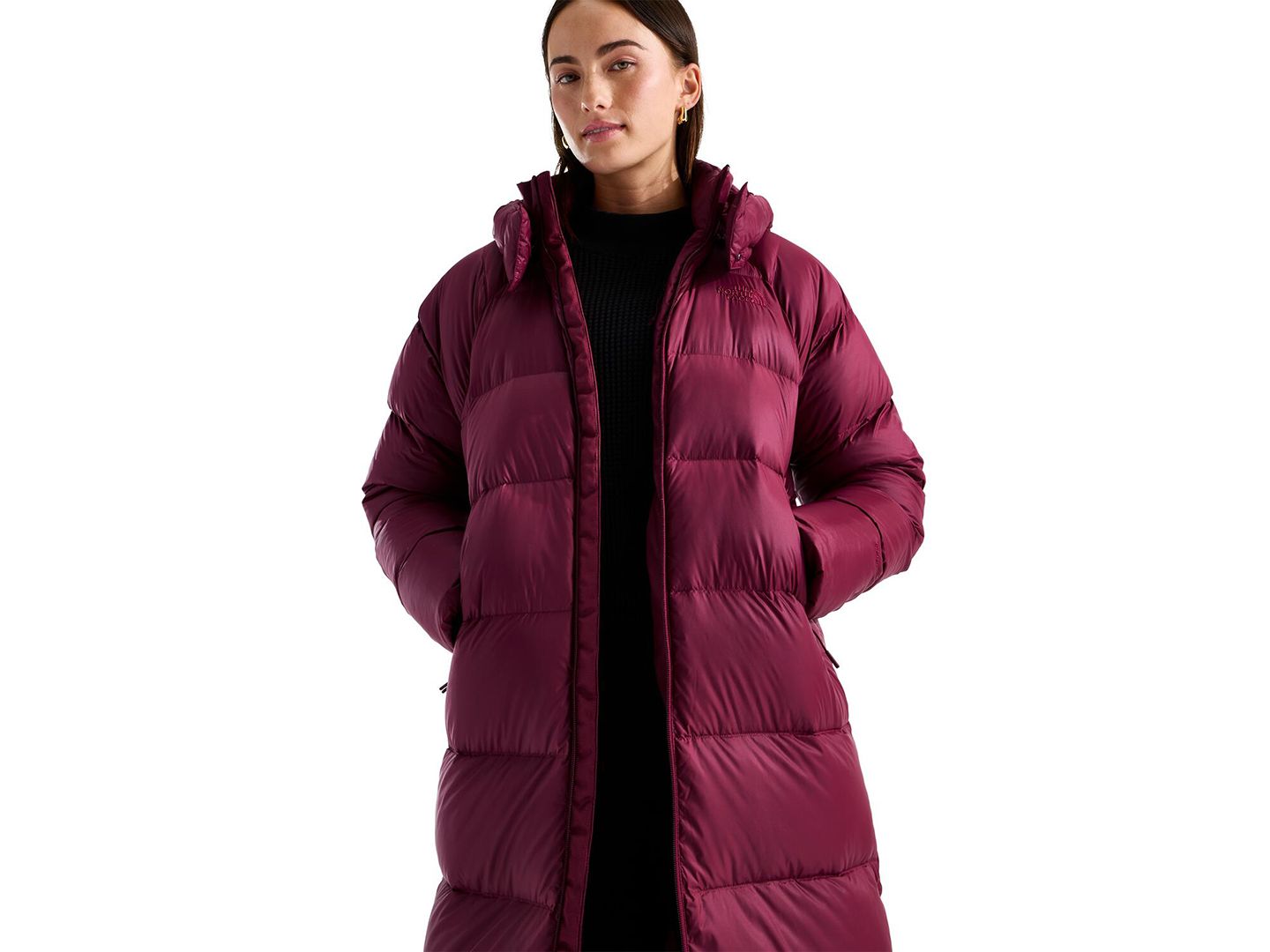 Женская куртка The North Face Hydrenalite City Long Down Parka, цвет: Антрацитовый серый — фото 5