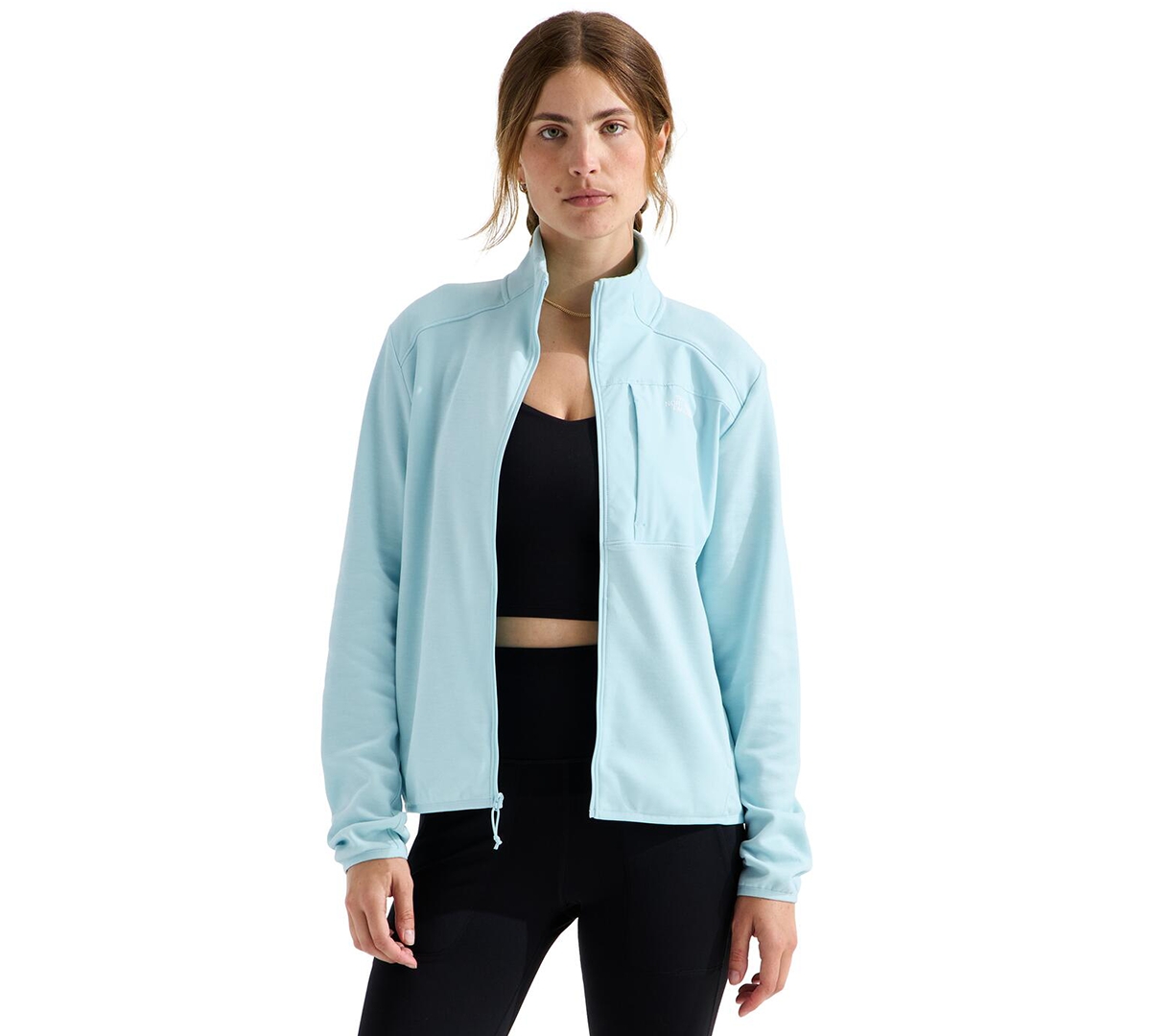 The North Face Womens Performance Fleece Full Zip Jacket 2027 - Glacier Light Heather / S