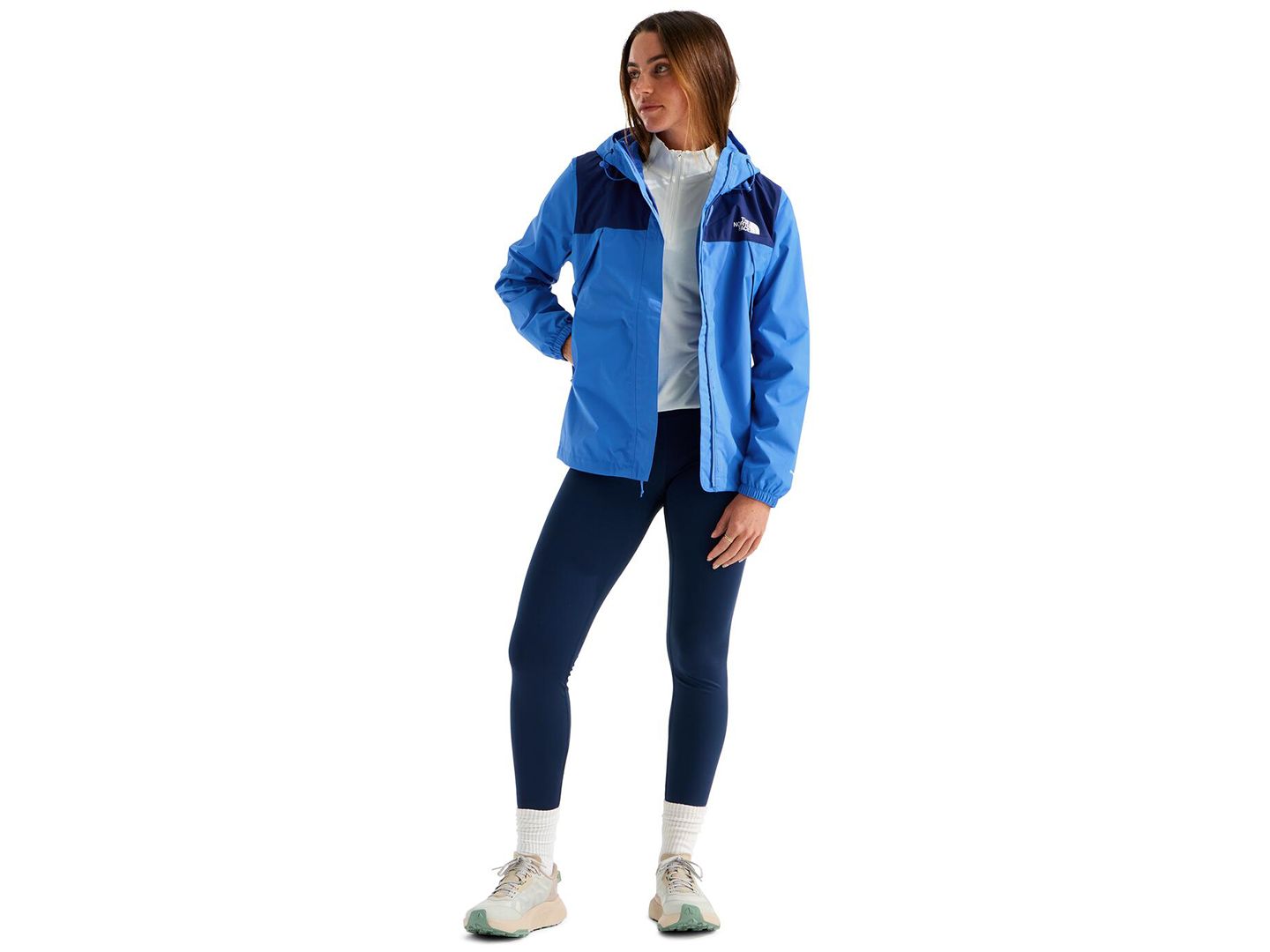 Женская куртка The North Face Antora Hooded Rain Jacket, цвет: Синий — фото 2