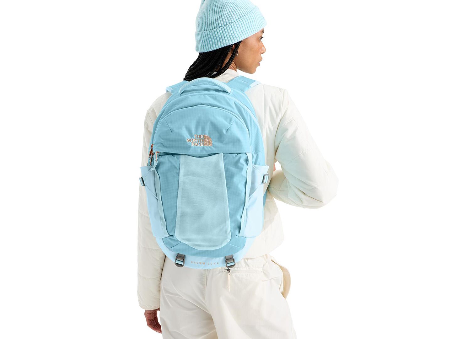 Рюкзак The North Face Recon Luxe, цвет: Чёрный / Коралловый — фото 15