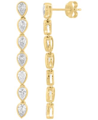 Lab-Grown Diamond Pear Earrings (2-1/20 ct. t.w.) in 14k Yellow Gold