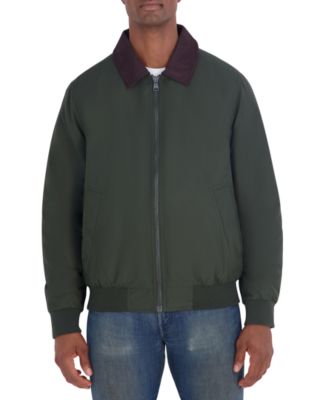 Men's Bomber with Faux Suede Shirt Collar Regular-Fit Jacket