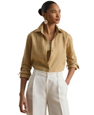 Women's Point Collar Button Placket Shirt