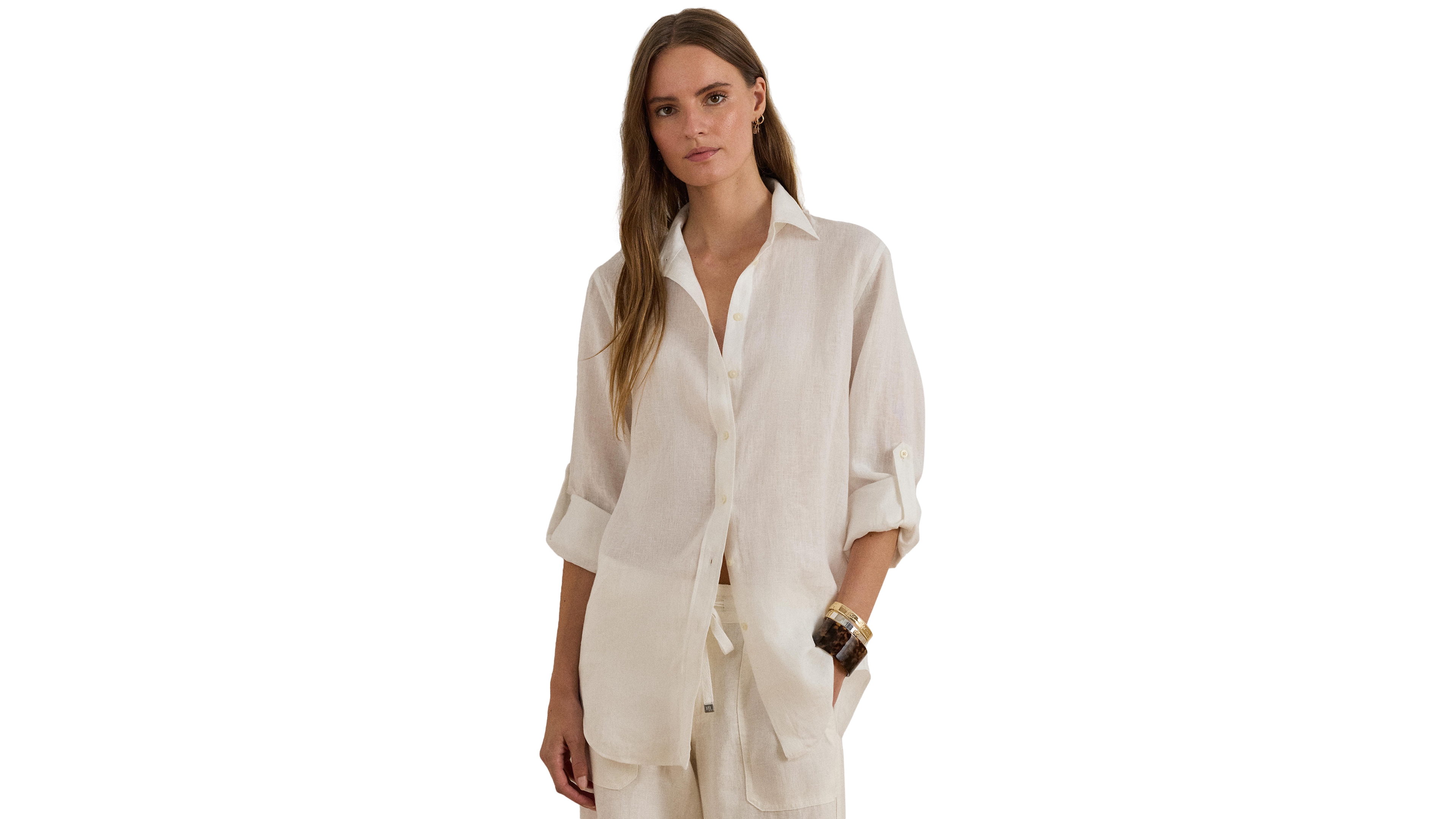 Lauren Ralph 100% Linen Shirt