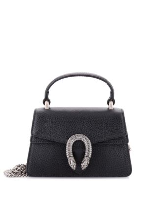 Mini Dionysus Top Handle Bag Leather with Crystals