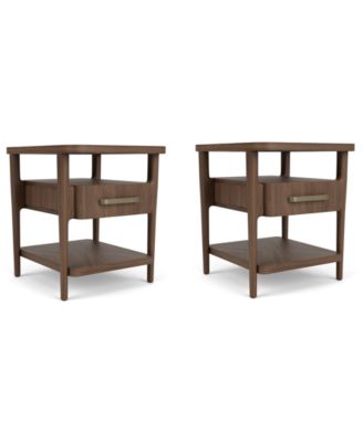 Amelie 2-Piece Wood Classic End Table Set