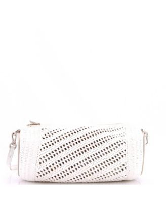 Paula's Ibiza Bracelet Pouch Raffia with Leather