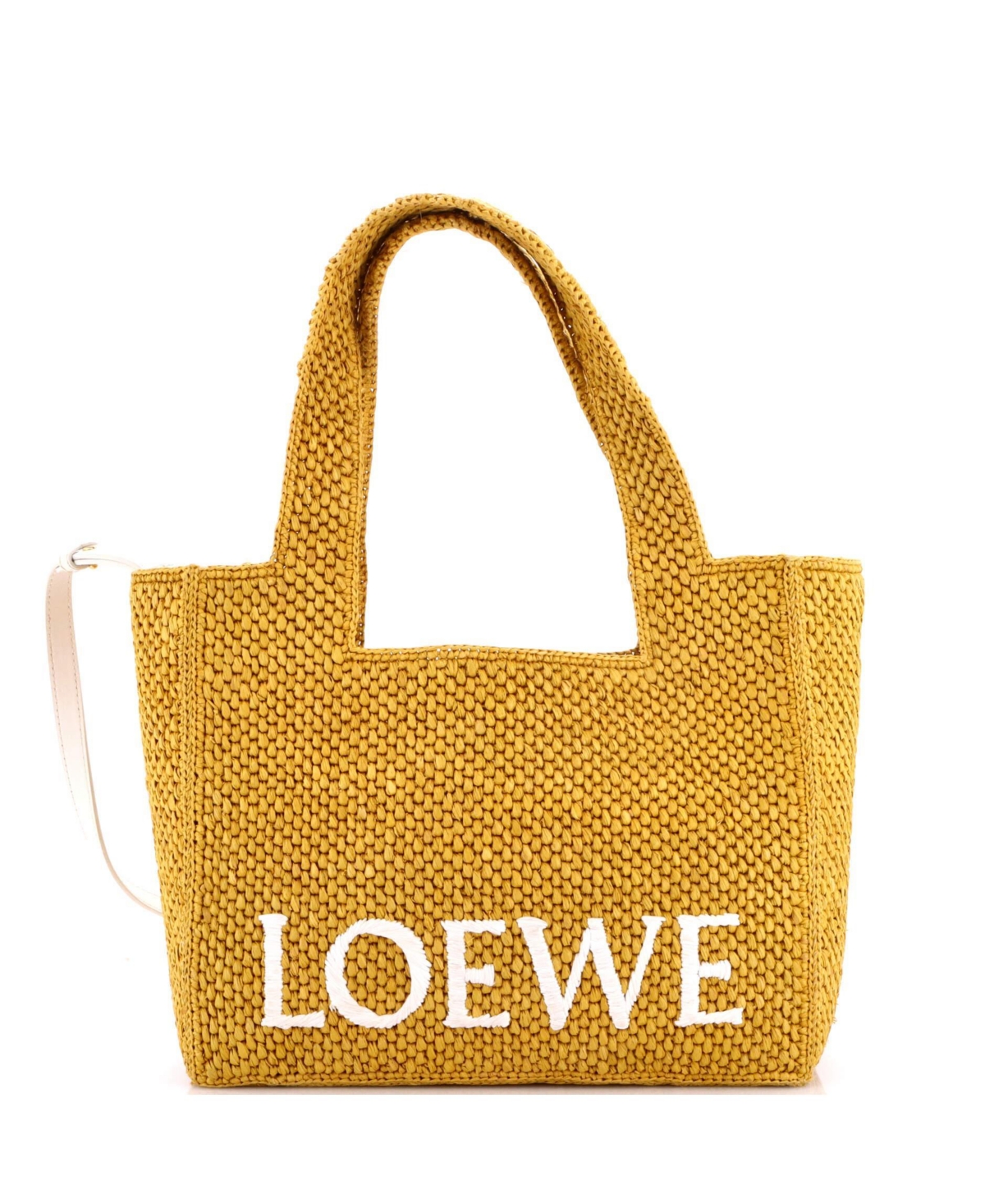 Pre-Owned Loewe Medium Paula's Ibiza Logo Convertible Tote Raffia
