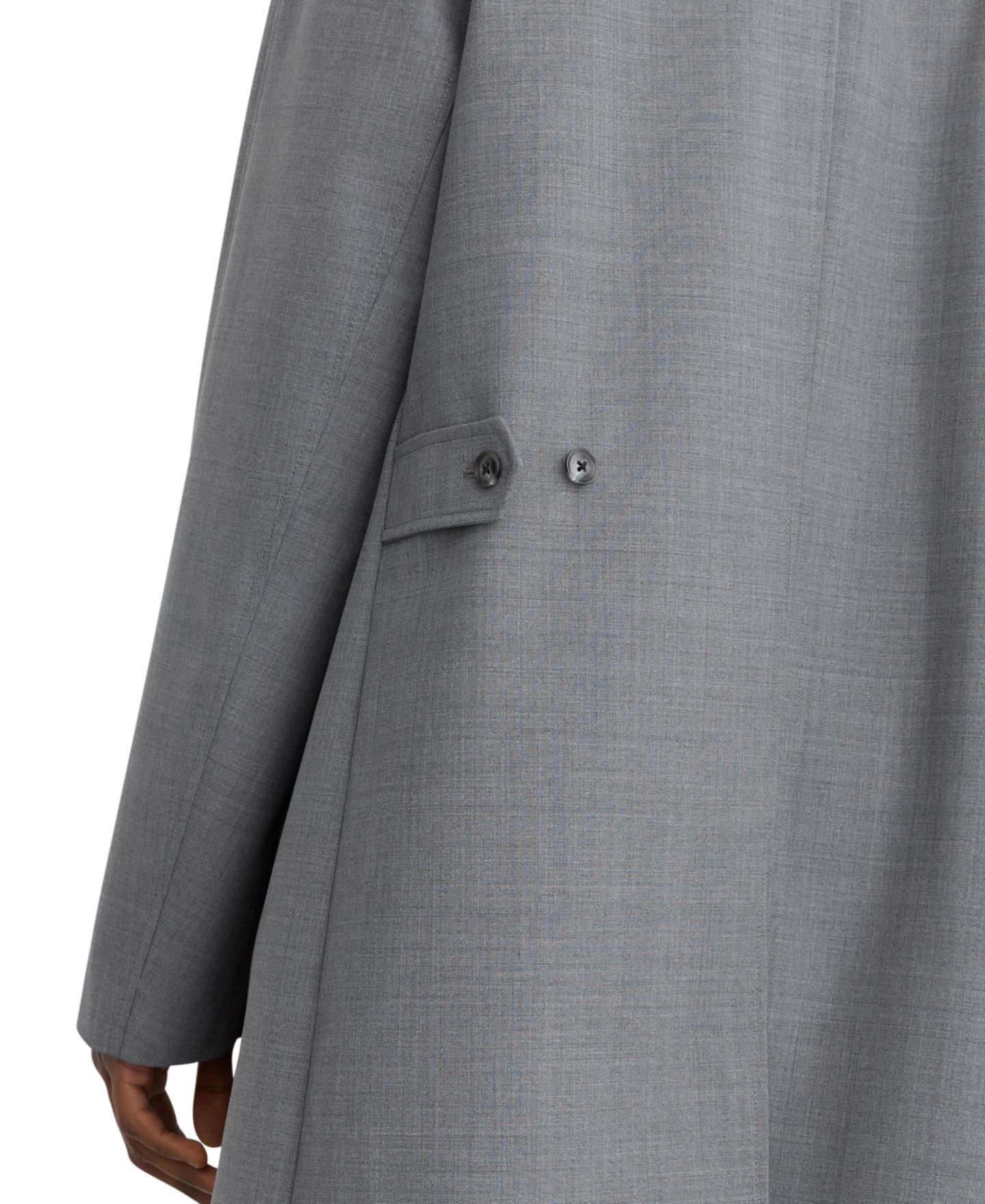 Мужские куртки REISS Canton Single-Breasted Raglan Raincoat, цвет: Серый — фото 5