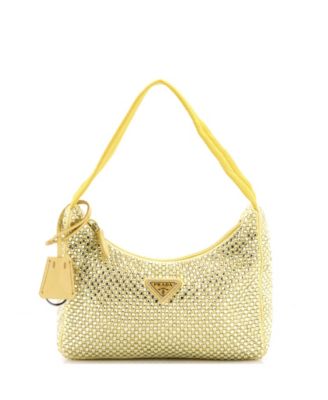 Mini Re-Edition 2000 Hobo Crystal Embellished Satin
