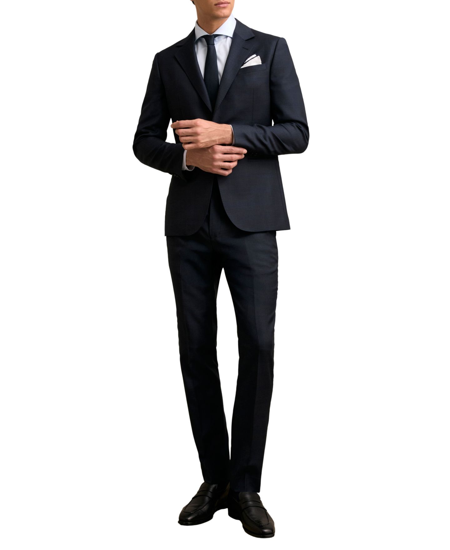 Мужской пиджак REISS Seminar Wool Single-Breasted Tailored-Fit Blazer, цвет: Тёмно-синий — фото 3