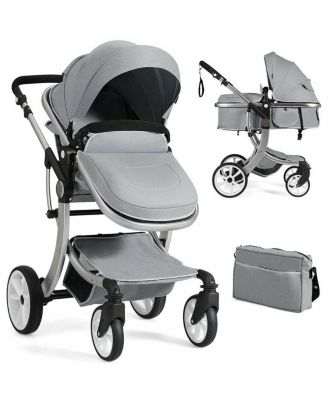 Folding Aluminum Infant Bassinet Reversible Baby Stroller