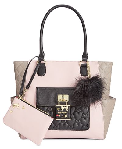 Betsey Johnson 2-in-1 Pin Tote with Pouch, A Macy's Exclusive Style