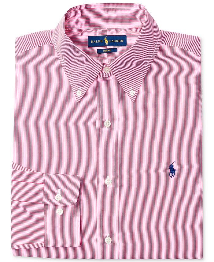 Polo Ralph Lauren Men's SlimFit Striped Dress Shirt Macy's