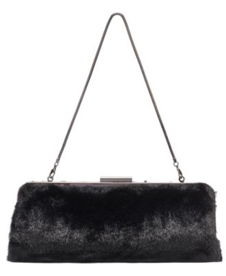 Lainey Medium Silver-Tone Shoulder Clutch Handbag