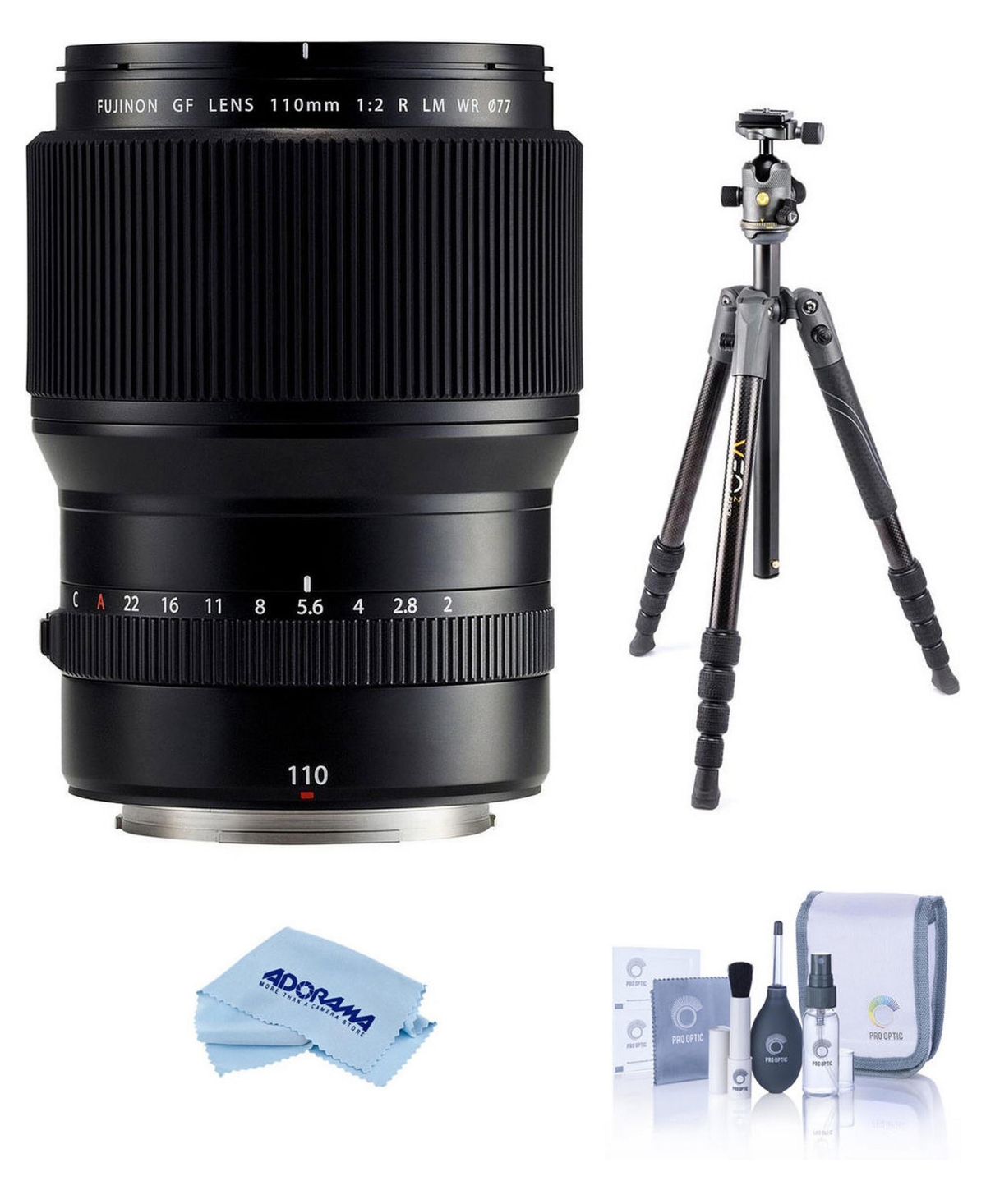 Fujifilm Gf 110mm f/2 R Lm Wr Lens, w/Vanguard Veo 3 Go 235AB Al Tripod