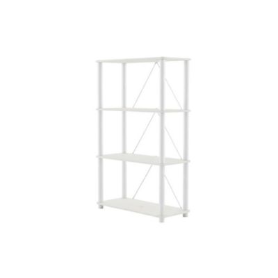 27 Inch 4-Tier Wood Open Shelf Bookcase