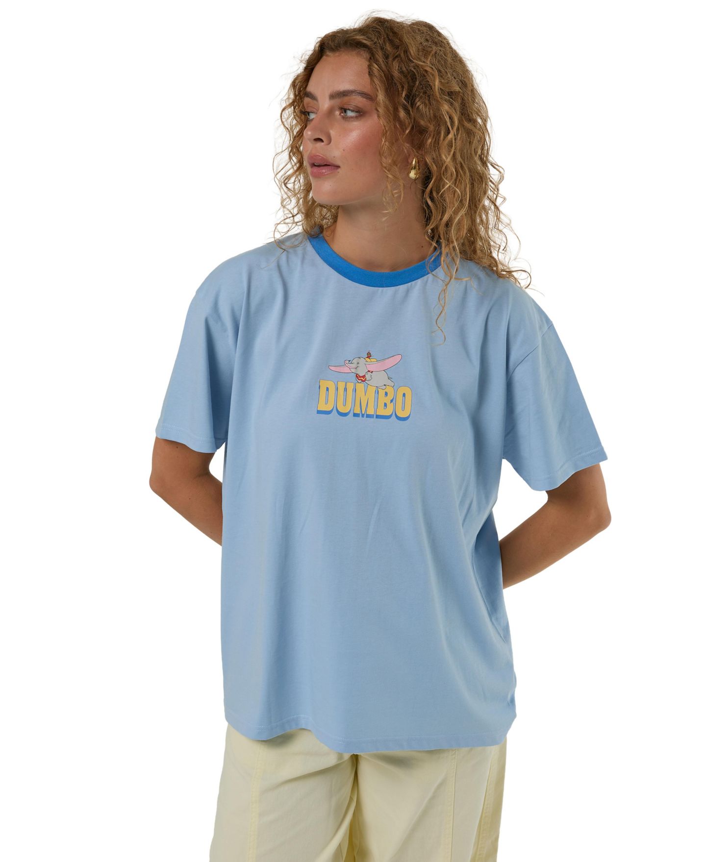 Женская футболка Skinnydip London Disney Dumbo Poster Oversized Graphic, цвет: Синий — фото 1