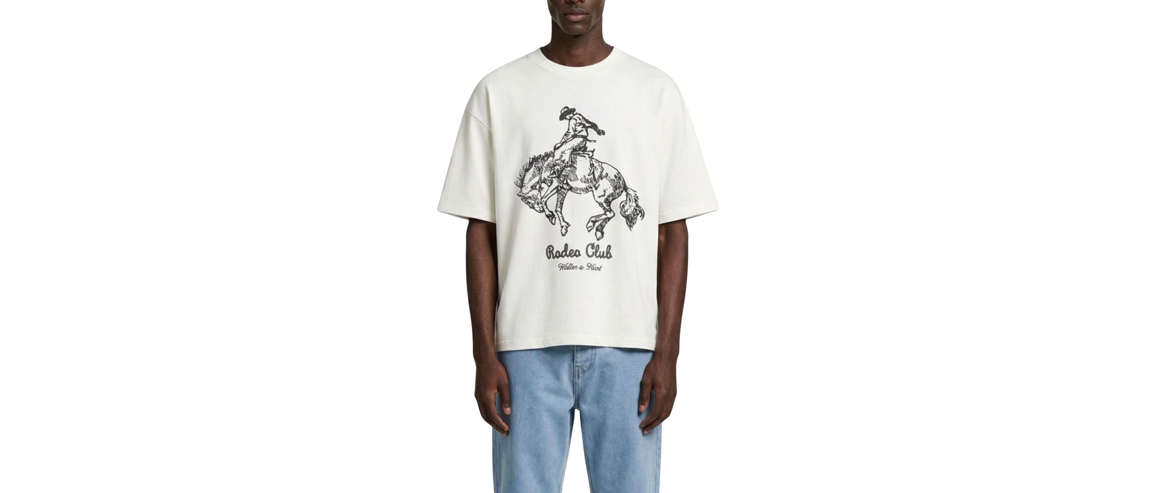 Walker & Hunt Men's Rodeo Horse Short Sleeve T-Shirt