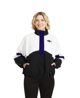 Women's Baltimore Ravens Crinkle Hooded Full-Zip Windbreaker Jacket