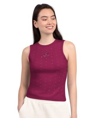 Women's Maroon Kansas City Chiefs Rhinestone Sprinkle Ribbed Tank