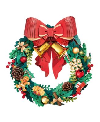 Christmas Wreath LED Lights 3D Wooden Puzzle, 252-Piece, Ages 14+