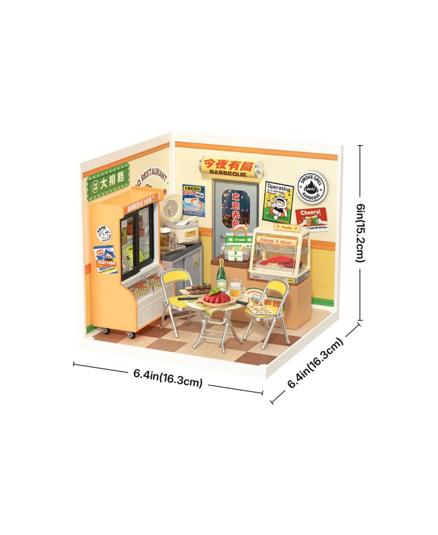 Детский конструктор Robotime Night Out Food Stall 3D 137-Piece Wooden Building Set, Ages 14+ — фото 4