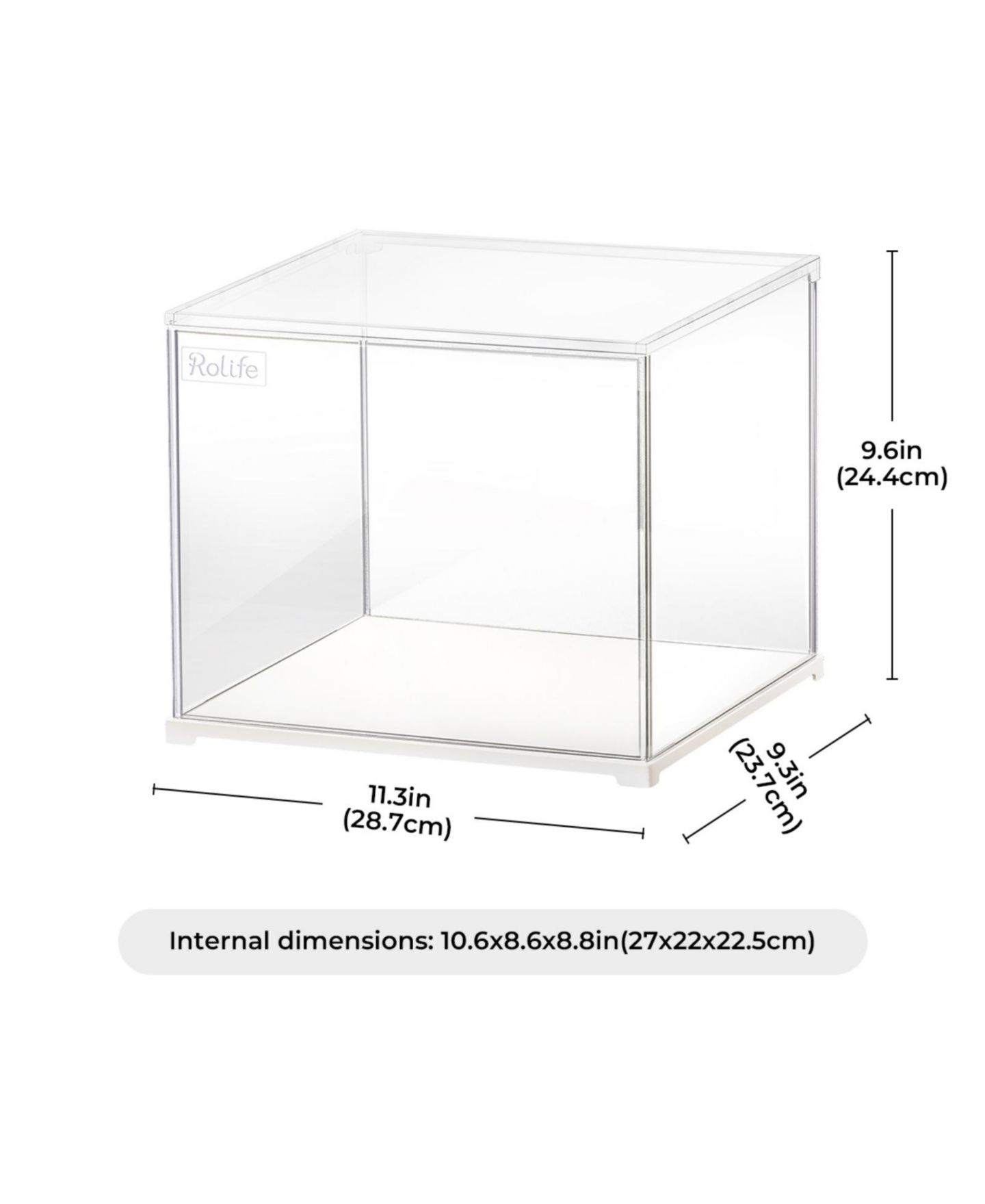 Детские куклы Robotime Clear Dust-Proof Display Case, 11.3" x 9.3" x 9.61", 6-Piece, Ages 14+ — фото 2