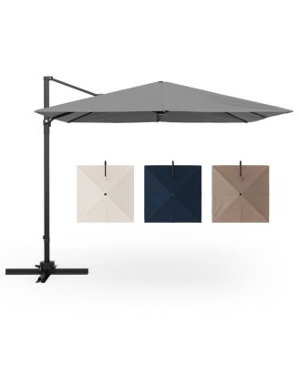 9.5 Feet Square Patio Cantilever Umbrella with 360-Degree Rotation