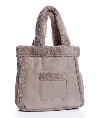 Azaleagrande Reversible Shearling Tote with Detachable Crossbody Strap