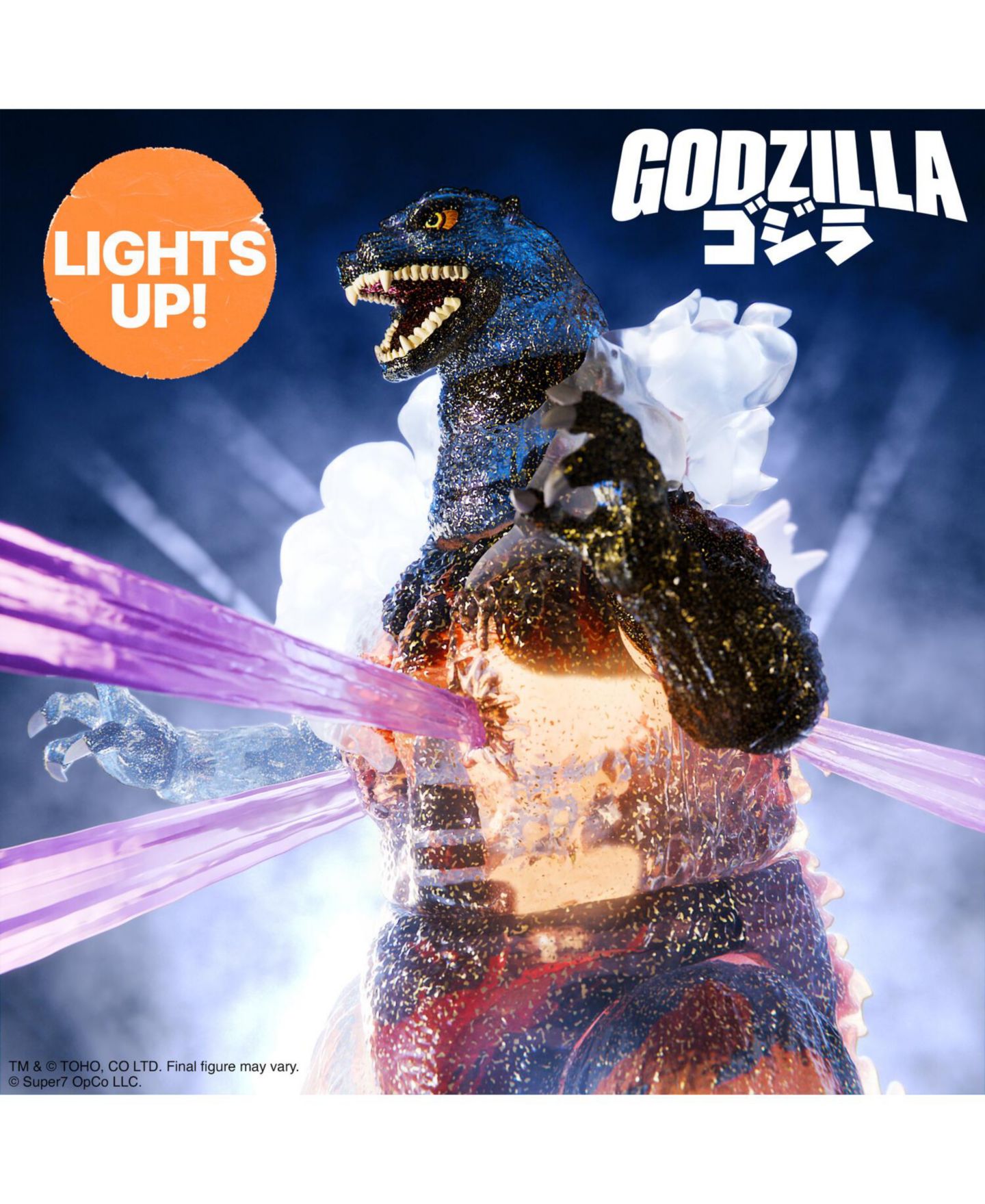 Детская фигурка Super7 Toho Ultimates Final Battle Godzilla 7.85" LED Light-Up Action Figure, Ages 14+, цвет: Разноцветный — фото 3