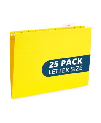 25 Pack Hanging File Folders Pastel Assorted Colors Letter Size Organizer