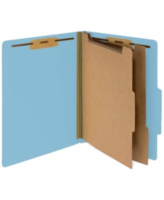 Durable 6 Section Classification Folders 2 Dividers Letter Size Expansion File Organizer