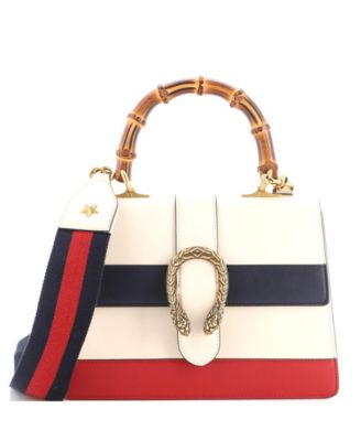 Medium Dionysus Bamboo Top Handle Bag Colorblock Leather