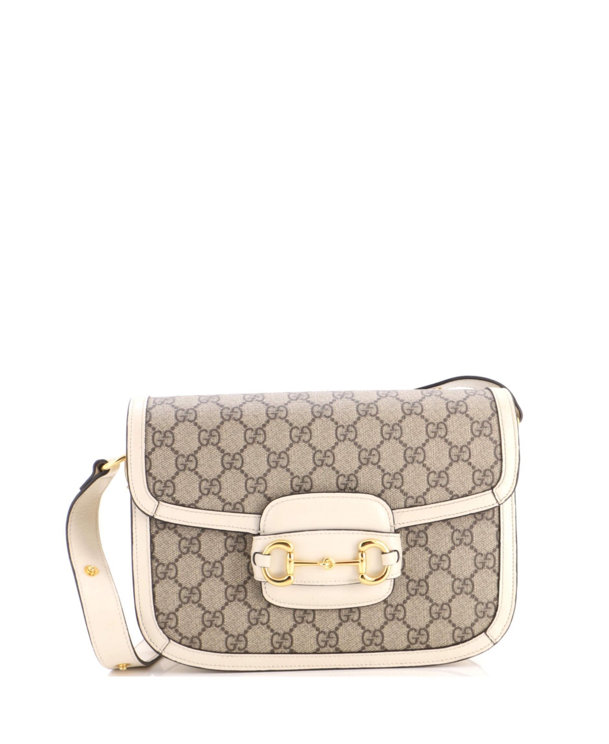 Pre-Owned Gucci Horsebit 1955 Small Coated Canvas and Leather Shoulder Bag