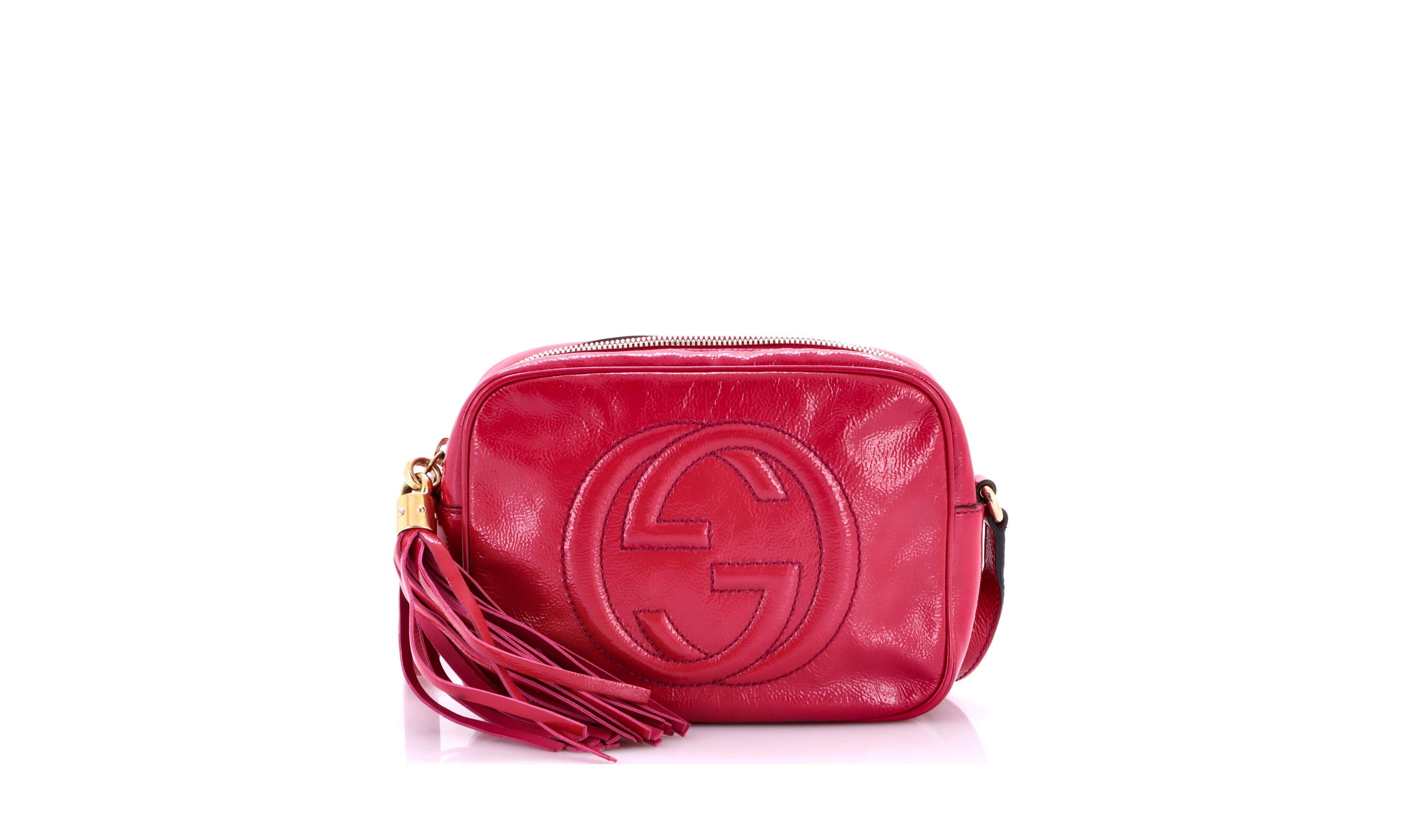 Pre-Owned Gucci Small Soho Disco Crossbody Bag Patent