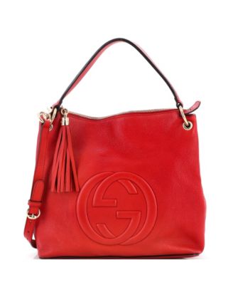 Large Soho Convertible Hobo Leather