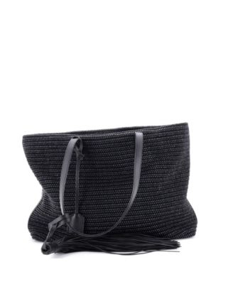 East West Shopper Tote Woven Raffia
