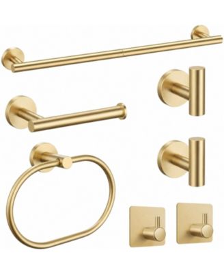 7 Pieces 31.5" Bathroom Accessories Set Towel Bar Hardware Racks Stainless Steel Holder Toilet Paper Wall Mounted