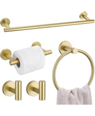 5 Piece 24" Bathroom Hardware Set Stainless Steel Wall Mounted Kit