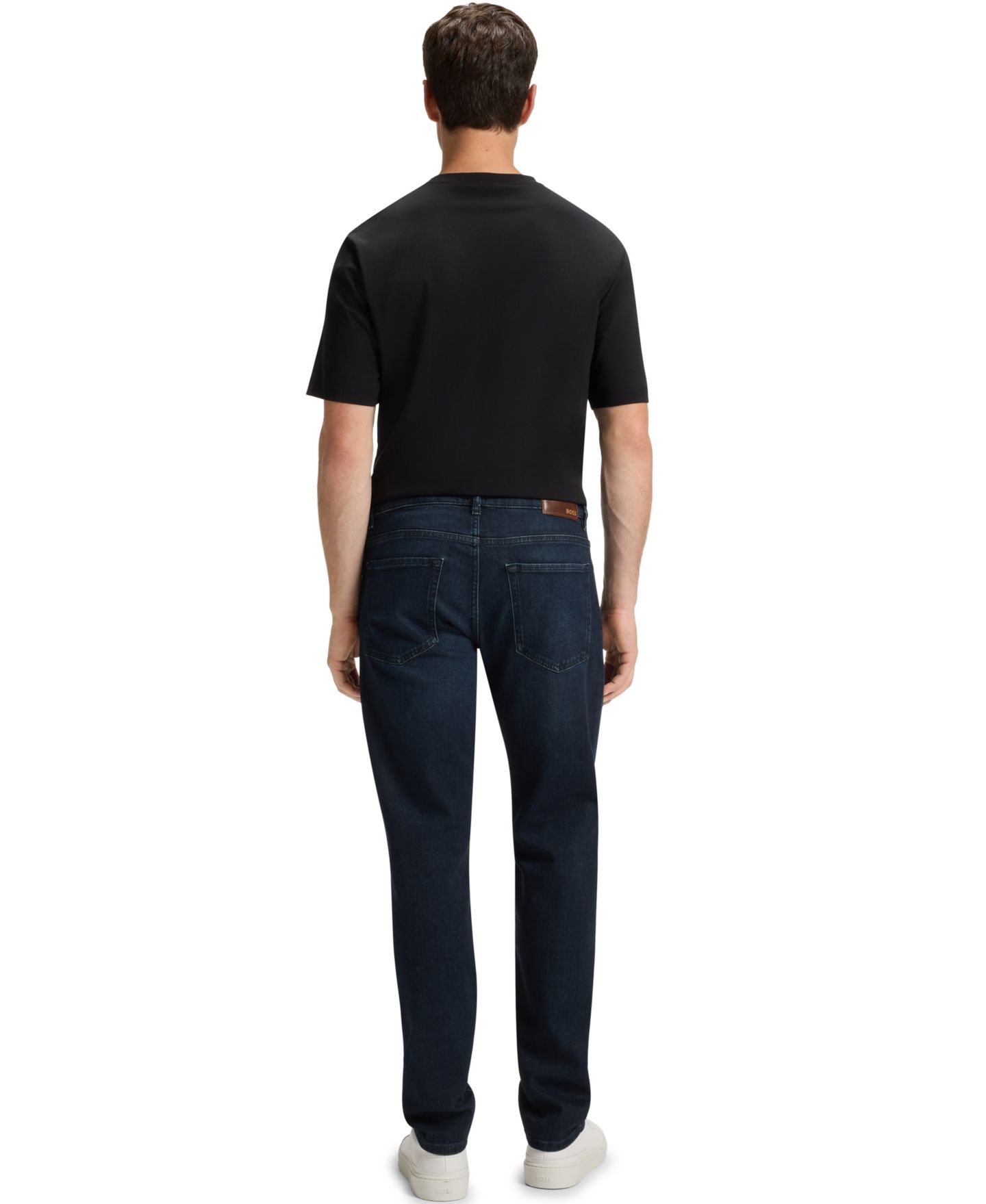 Мужские джинсы Hugo Boss Comfort-Stretch Denim Regular-Fit, цвет: Тёмный синий — фото 3