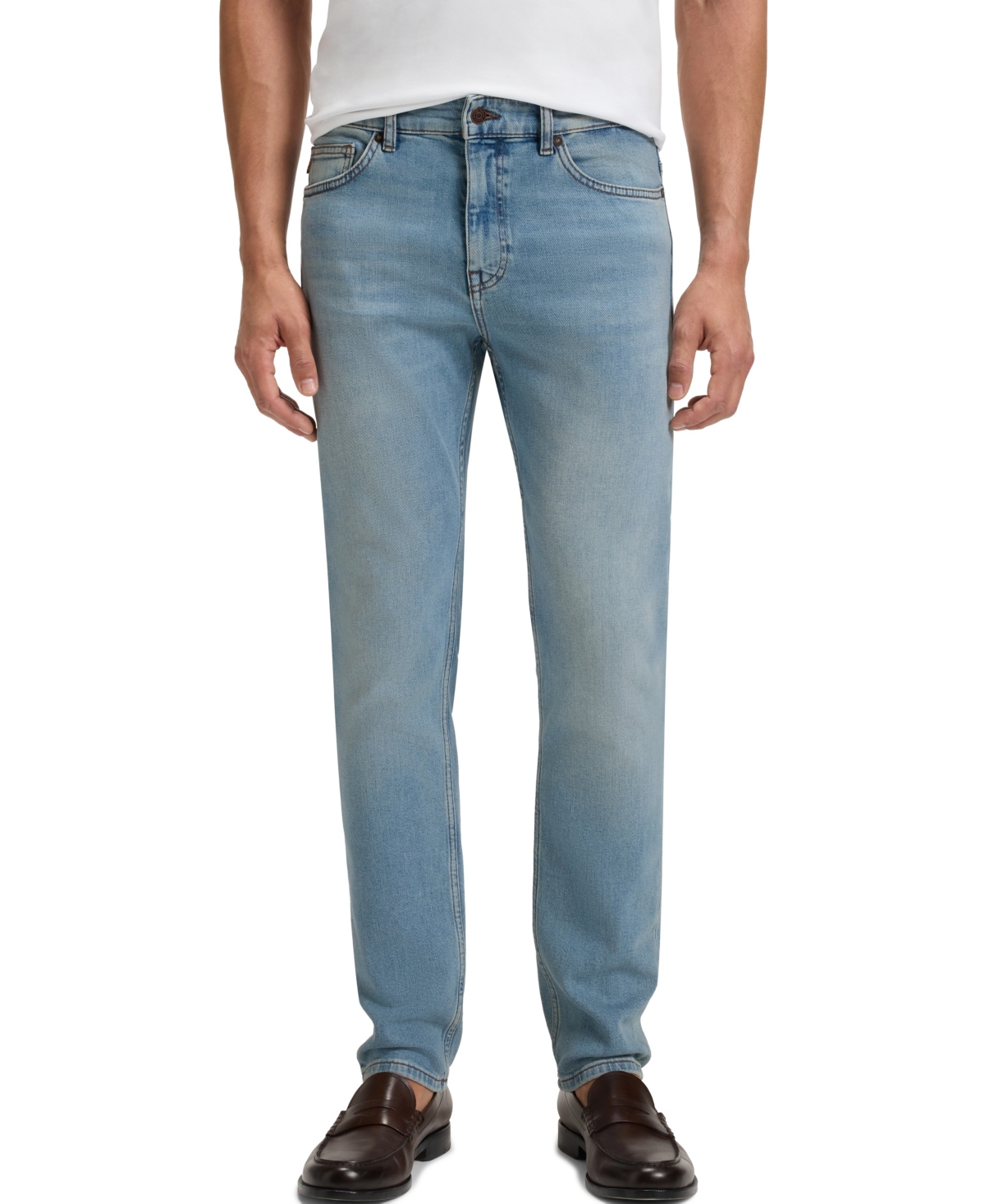 Boss by Hugo Boss Men's Delaware Slim-Fit Bright-Blue Jeans - Open Blue