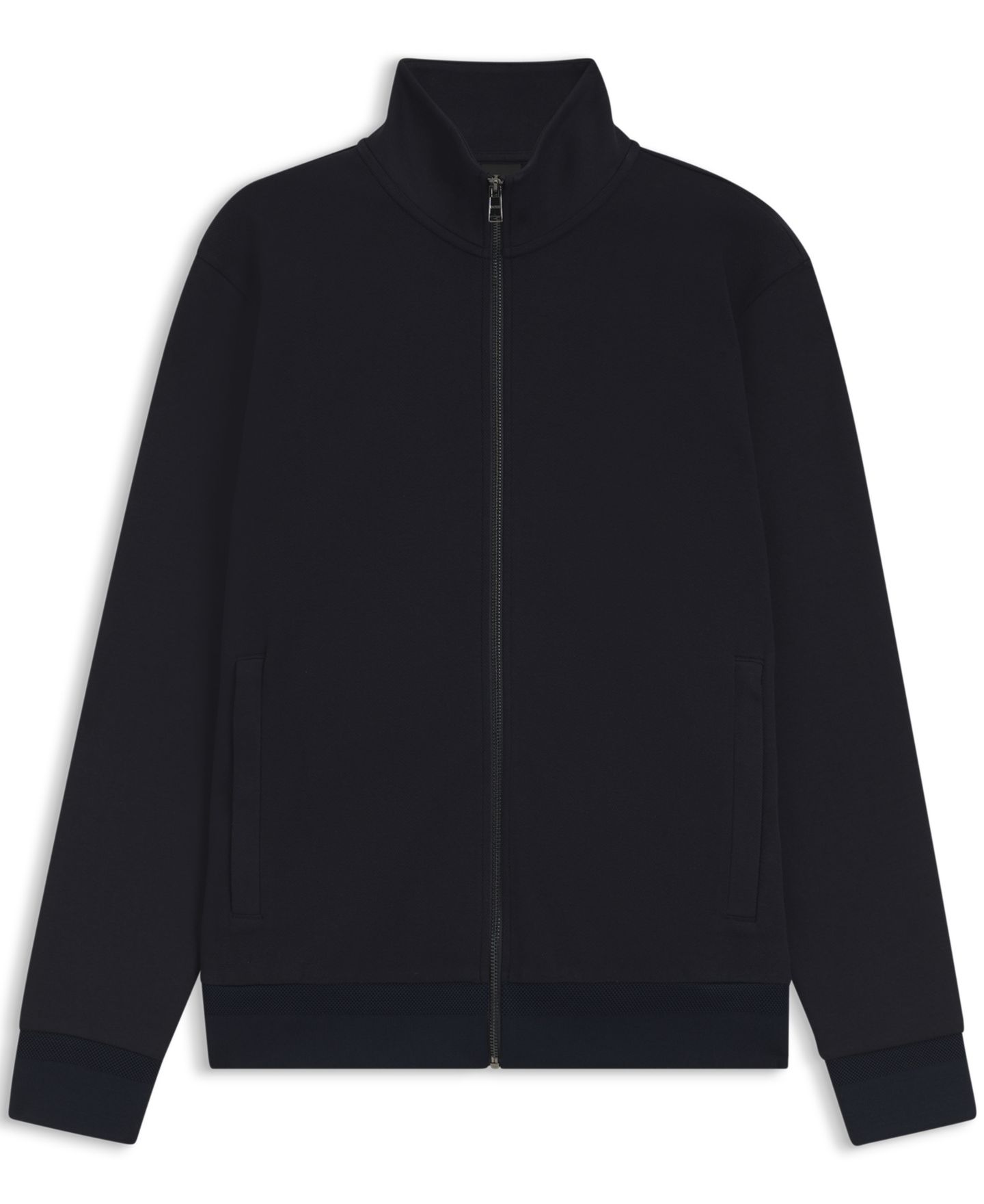 Мужская толстовка Hugo Boss Regular-Fit Zip-Up, цвет: Тёмный синий — фото 3