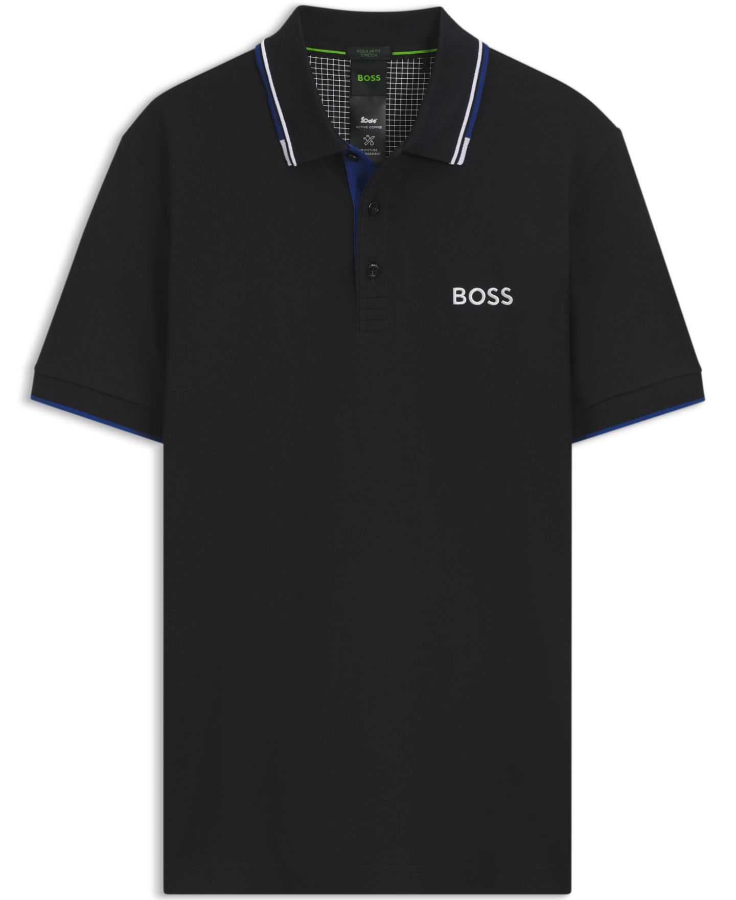 Мужское поло Hugo Boss Cotton-Blend Polo Shirt, цвет: Тёмный синий — фото 6