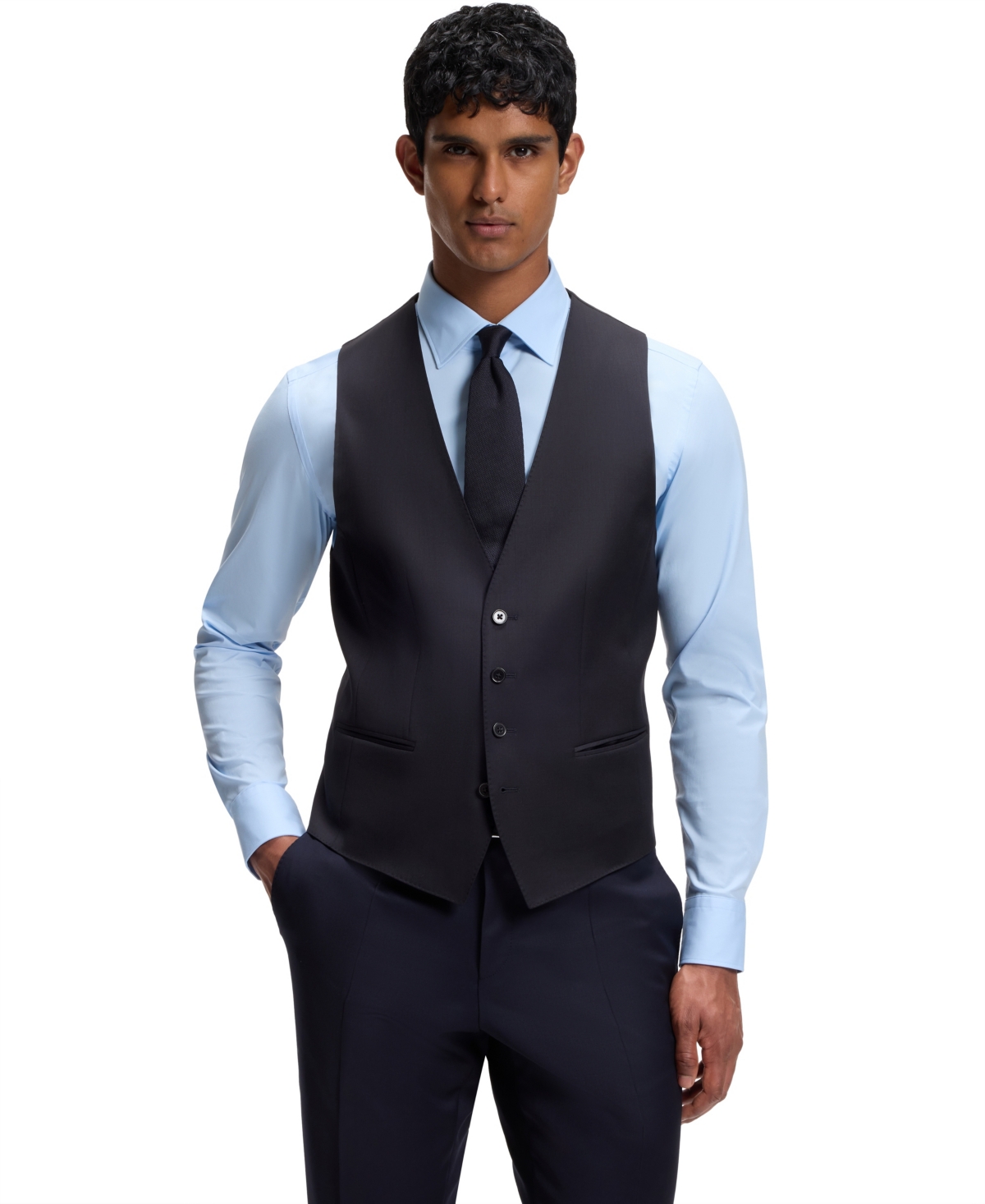 Boss by Hugo Men's Virgin-Wool Serge Slim-Fit Vest