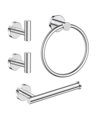 4 Piece Bathroom Hardware Set Chrome