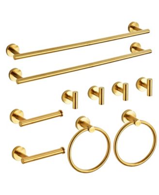 10 Pieces 24" Bathroom Hardware Set Stainless Steel Wall Mounted