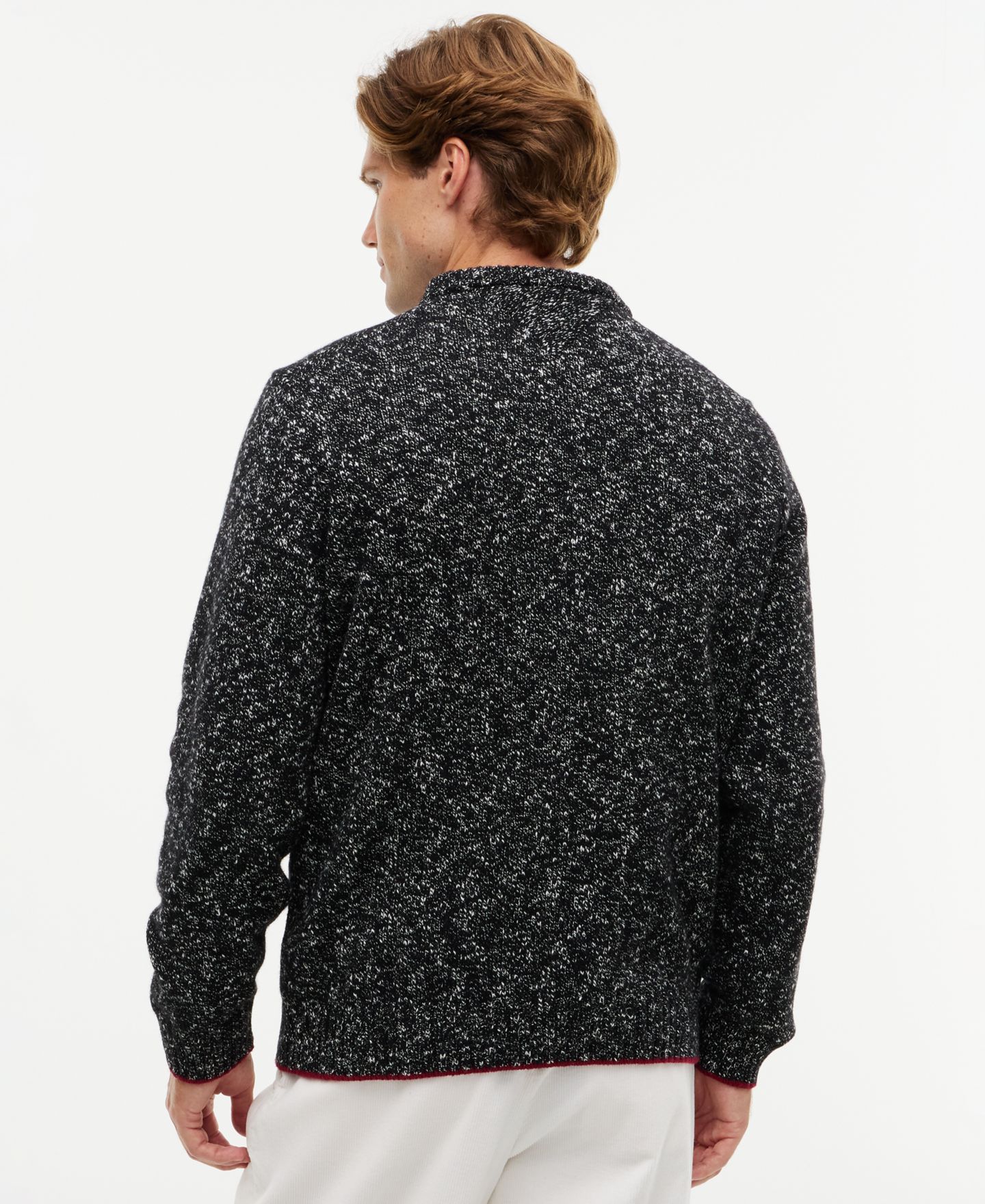 Мужской свитер Tommy Hilfiger Donegal Wool-Blend Crewneck, цвет: Тёмно-синий — фото 4