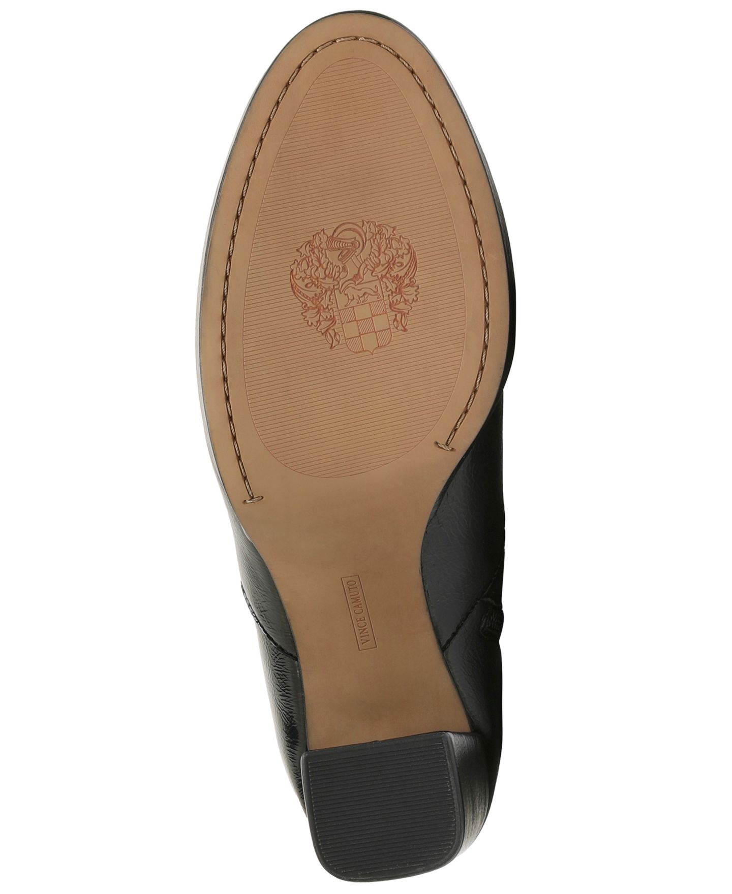 Женские ботильоны Vince Camuto Laylei на столбчатом каблуке, цвет: Чёрный кожаный — фото 5